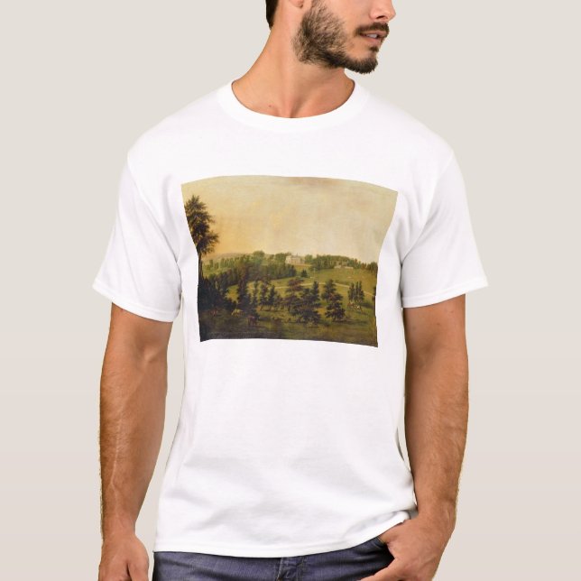 T-shirt Une vue de parc de Tapeley, Instow, Devon du nord (Devant)