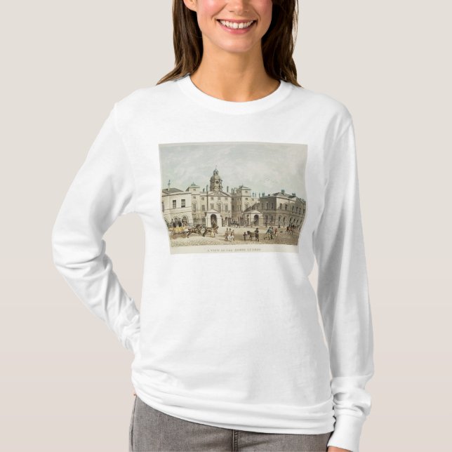 T-shirt Une vue des gardes de cheval de Whitehall (Devant)