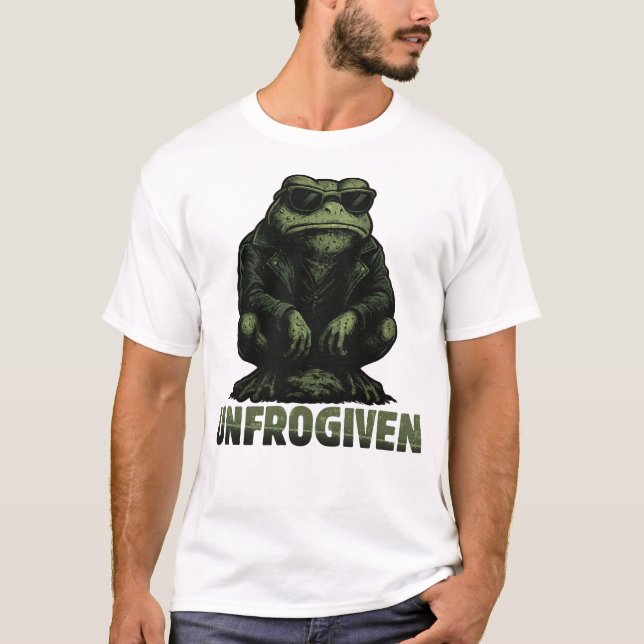 T-SHIRT UNFROGIVEN | STYLE D'ARMÉE NOIRE  (Devant)