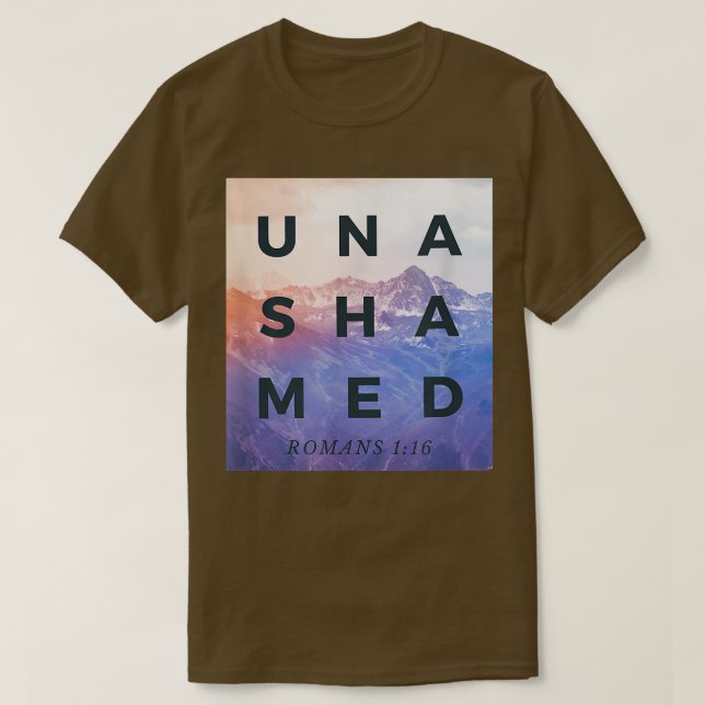 T-shirt Unhonamed, Romans 116, Visite sans honte (Design devant)
