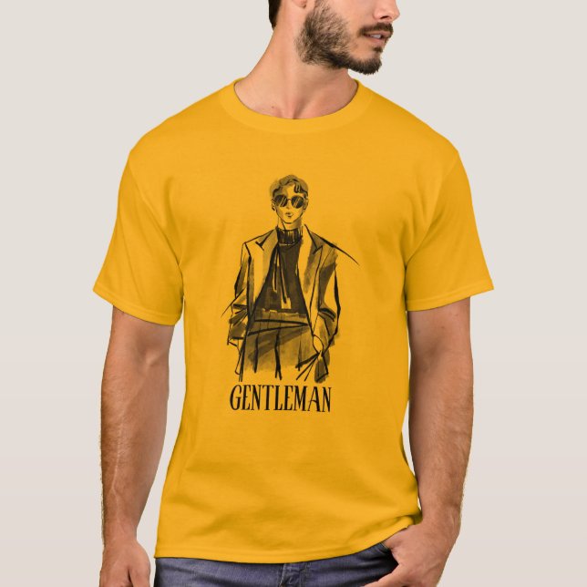 T-shirt uni classique or élégant (Devant)