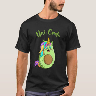 T-shirt Unicado Licorne Végétalienne Licorne Avocat Arc-en