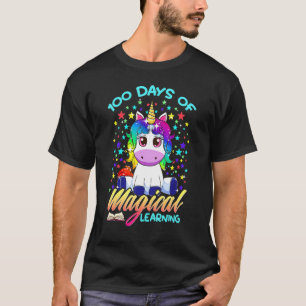 T-shirt Unicorn 100 jours Magical Learning Happy 100th Day