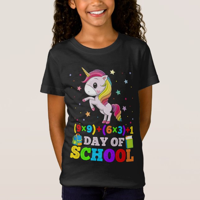 T-Shirt Unicorn 100 Jours plus intelligent (Devant)
