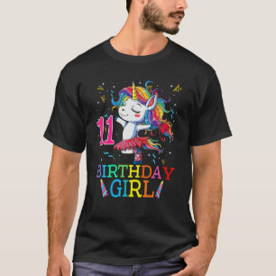 T-shirt Unicorn 11 Ans 11E Anniversaire Fille