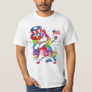 T-shirt Unicorn 4 juillet filles