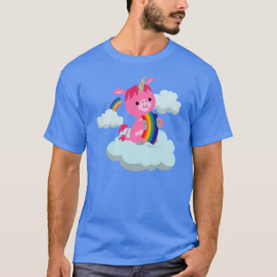 T-shirt Unicorn à l'arc-en-ciel mignon