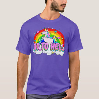 T-shirt Unicorn Aller en enfer Unicorn
