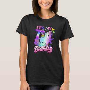 T-shirt Unicorn Anniversaire C'est mon 7ème anniversaire t