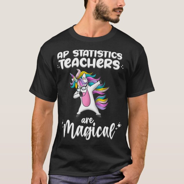 T-shirt Unicorn AP Statistique Amour Funny School Teacher  (Devant)