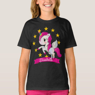 T-shirt Unicorn arc-en-ciel anniversaire personnalisé colo