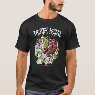 T-shirt Unicorn arc-en-ciel Big Foot Père Noël Alien Death