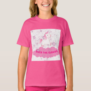 T-shirt Unicorn avec une licorne survolant un nuag