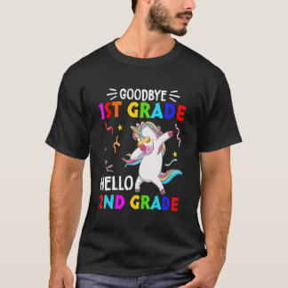 T-shirt Unicorn Back To School Hello Second Grade Goodbye 