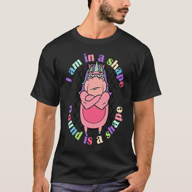 T-shirt unicorn cheval chubby en colère (Devant)