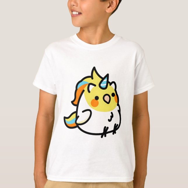 T-shirt Unicorn Cockatiel Scooty (Devant)
