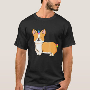 T-shirt Unicorn Corgi Chien Cute Corgicorn Rainbow Animal