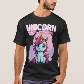 T-shirt Unicorn Cornes Pour Aventure Unicorn