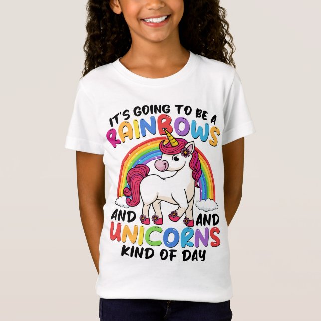 T-Shirt Unicorn Cute Whimsical Funny Rainbows Et Unicorns (Devant)