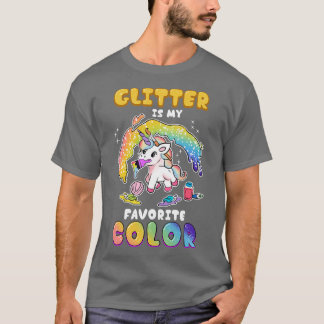 T-shirt Unicorn CuteFunny Parties scintillant Est Ma Coule