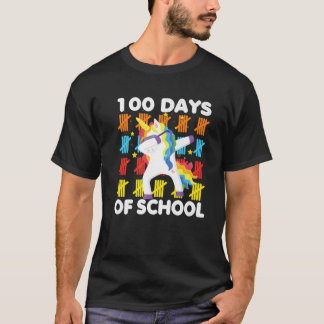 T-shirt Unicorn Dabbing Joyeux 100E Jour D'Enseignants Sco