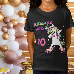 T-Shirt Unicorn Dabbing Roller Patinage Anniversaire