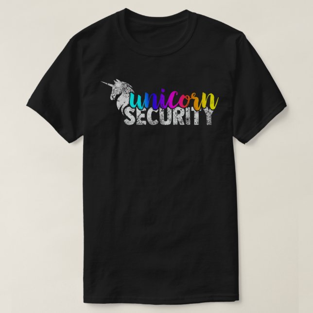 T-shirt Unicorn de sécurité Rainbow Squad Teny Papa Broth (Design devant)