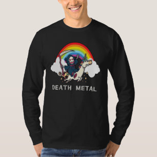T-shirt Unicorn Deathmetal Rocker Grim Reaper Death Trash