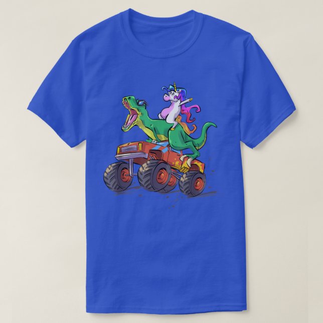 T-shirt Unicorn Dinosaur Camion Drôle Main Douloureuse Gr  (Design devant)
