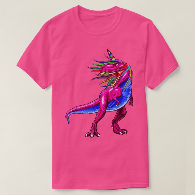 T-shirt Unicorn Dinosaur T Rex Cadeau Femmes Hommes Enfant (Design devant)