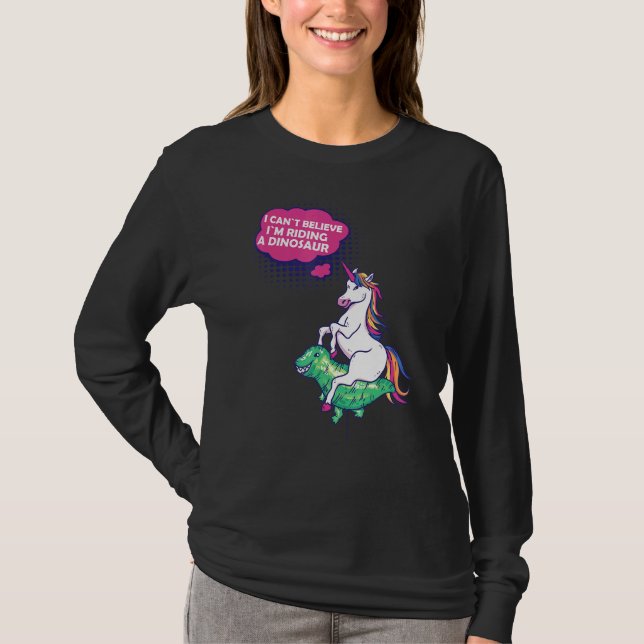 T-shirt Unicorn Dirige Dinosaur Amusant (Devant)
