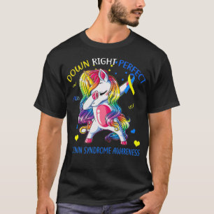 T-shirt Unicorn Down Droite Parfait Down Syndrome Awards