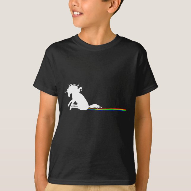 T-shirt Unicorn Dragging Rainbows Funny Adult S  (Devant)