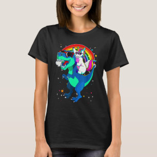 T-shirt Unicorn équitation Rex Dinosaur Garçons Filles Hom