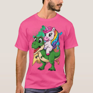 T-shirt Unicorn équitation T Rex Dinosaur Garçons Filles H