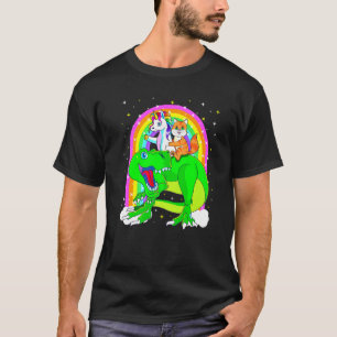 T-shirt Unicorn équitation Trex Dinosaur Chat Space Kitten