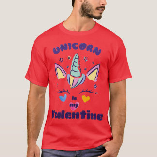 T-shirt Unicorn est ma valentine 2 (2)