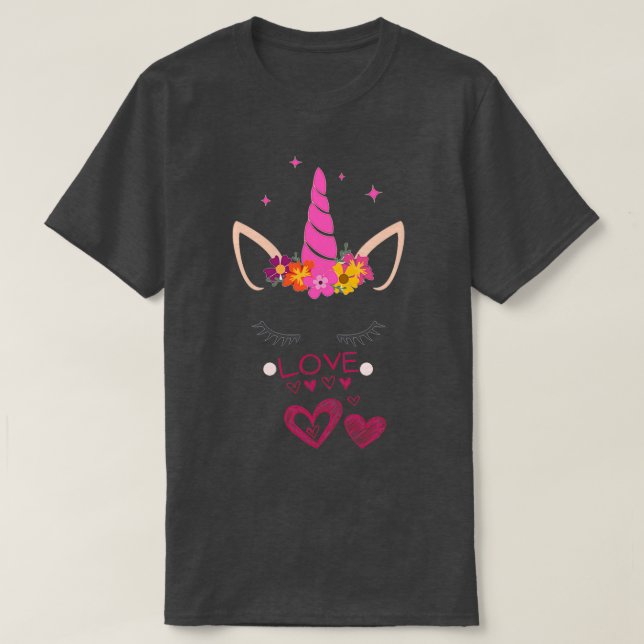 T-shirt unicorn est ma valentine drôle Classic (Design devant)