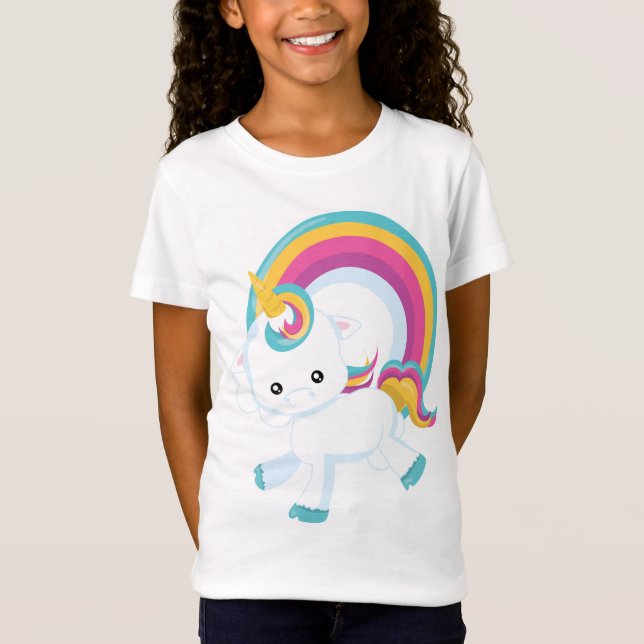 T-Shirt Unicorn et Rainbow Girl (Devant)