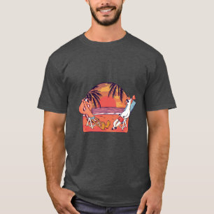 T-shirt Unicorn Flamant rose Beach