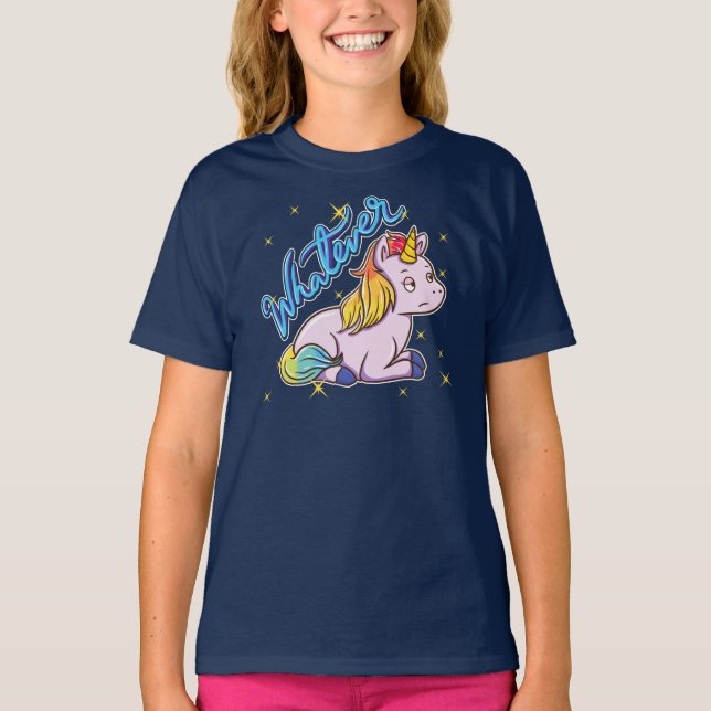 T-shirt Unicorn Funny avec attitude quelle que soit la nou (Devant)