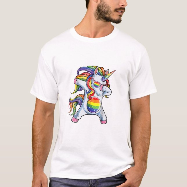 T-shirt Unicorn Gay Pride LGBT (Devant)