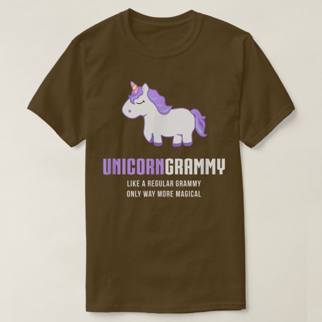 T-shirt Unicorn Grammy, Drôle mignon cadeau magique 518 (Design devant)