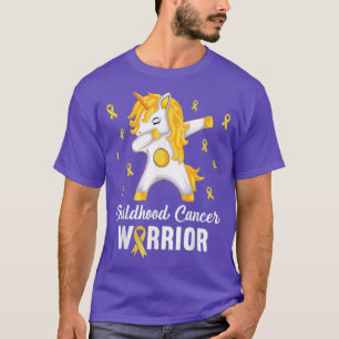 T-shirt Unicorn Guerrier du cancer de l'enfance En Septemb