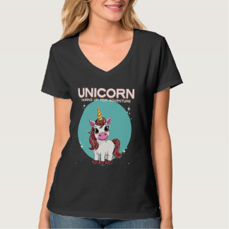 T-shirt Unicorn Horn Up For Adventure Unicorn 1