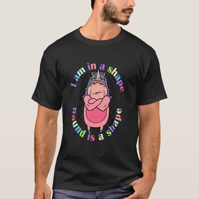 T-shirt unicorn horse chubby angry (Devant)