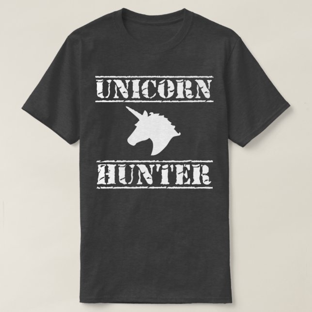 T-shirt Unicorn Hunter Mens Horse Humour nouveauté (Design devant)