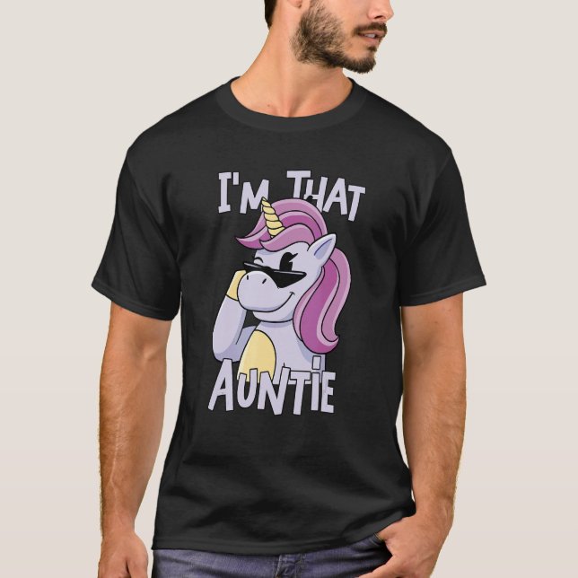 T-shirt Unicorn I am That Auntie (Devant)