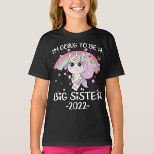 T-shirt Unicorn je vais être une grande soeur 2022