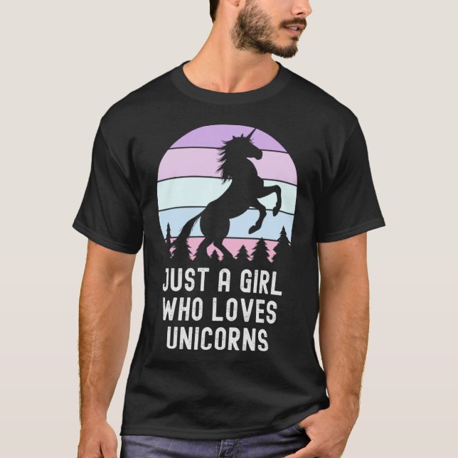T-shirt Unicorn Juste Une Fille Qui Aime Les Unicornes (Devant)